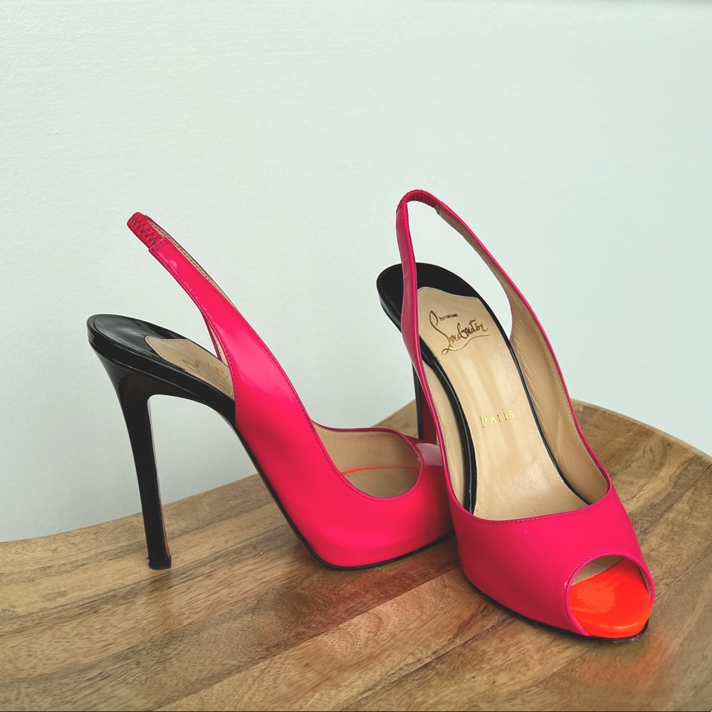 Christian Louboutin size 36/5, heel 4/5 inches